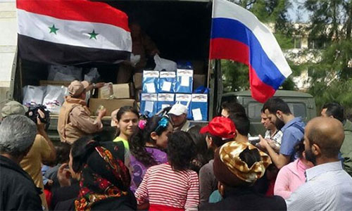 reparto de ayuda humanitaria rusa en Siria Irán se ofrece a suministrar ayuda humanitaria a la población en Alepo